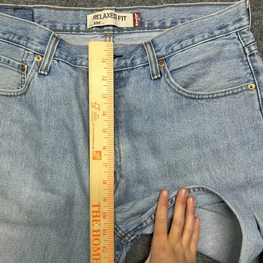 Levi's 550 Straight Jeans Men's Blue Denim Relaxed Fit Classic‎ Zip Fly - 34X32